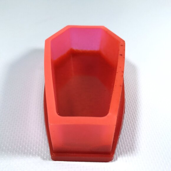 Glow In The Dark Skull Coffin Stash Jar with Lid Red Resin - Picture 9 of 11